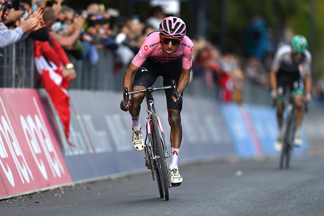 Egan Bernal at Stage 12 of the Giro d'Italia 2021.